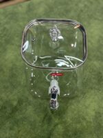 Glass Juice Dispenser with Bamboo Stand and Matching Glasses - Image 2