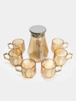 7-Pcs/Set Glass Pitcher with 6 Glasses Tumbler Cups - Image 3