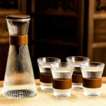 7-Pcs/Set Ribbed Glass with 6 Glasses Airtight Water Jug - Image 5