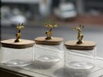 3-Piece Glass Jar Set with Bamboo Stand - Image 2