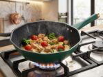 Octagonal Frying Pan with Lid Cooking Saucepan - Image 4