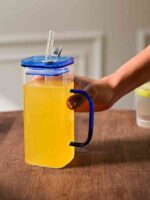 Drinking Glasses with Glass Straw