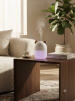 Cat Face Mist Humidifier - White & pink - Image 3