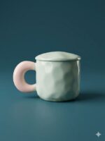 Kawaii Ceramic Mug with Lid - Image 6