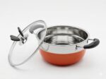Triply Stainless Steel Kadai with Glass Lid - Image 4