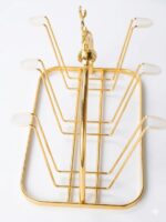 6-Piece Smoked Glass Mug Set with Deer Stand - Image 4