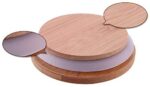 Round Glass Storage Jar with Bamboo Lid  (medium size) - Image 4