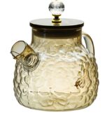 Luxury Amber Glass Jug with Crystal Knob - Image 3