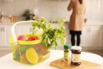 Fruit Basket Bin with Bamboo Handle - Image 6