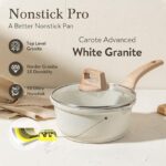 Nonstick Small Sauce Pan with Tempered Glass Lid & Wooden Handle - Image 6