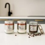 Glass Canister Set for Tea, Coffee, and Sugar - Image 2