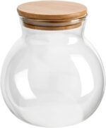 3-Piece Round Glass Jar Set with Bamboo Lid - Image 5