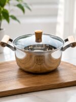 304 Stainless Steel Cooking Pot with Glass Lid - Image 4