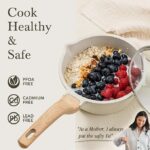 Nonstick Small Sauce Pan with Tempered Glass Lid & Wooden Handle - Image 7