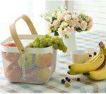 Fruit Basket Bin with Bamboo Handle - Image 9