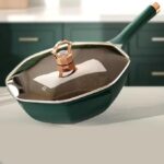 Octagonal Frying Pan with Lid Cooking Saucepan - Image 3