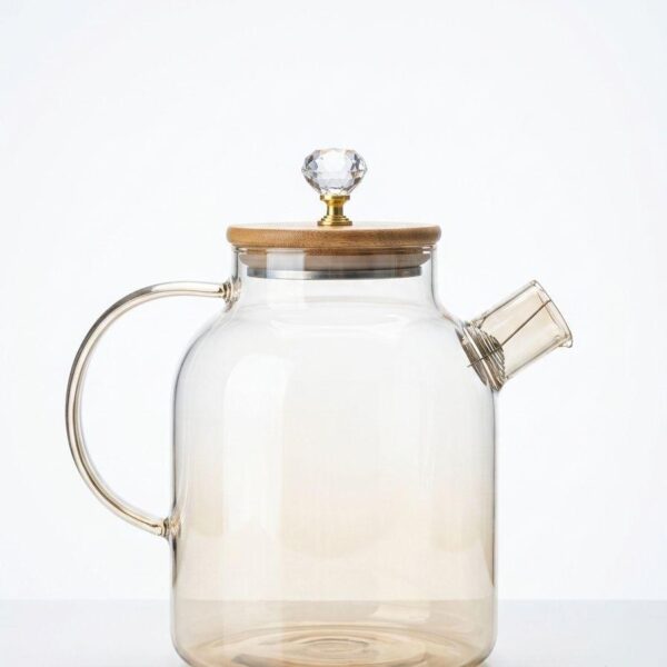 Borosilicate Glass Jug with Bamboo Lid