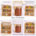 Glass Spice Jars with Bamboo Rack - Image 4