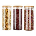 Round Glass Storage Jar with Bamboo Lid ( Large size ) - Image 7