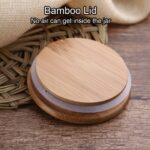 Round Glass Storage Jar with Bamboo Lid ( Large size ) - Image 6