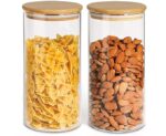 Round Glass Storage Jar with Bamboo Lid ( Large size ) - Image 8