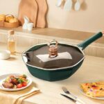 Octagonal Frying Pan with Lid Cooking Saucepan - Image 2