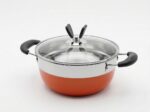Triply Stainless Steel Kadai with Glass Lid