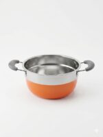 Triply Stainless Steel Kadai with Glass Lid - Image 3