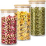 Round Glass Storage Jar with Bamboo Lid ( Large size ) - Image 10