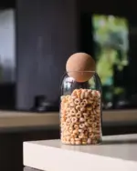 Clear Cork Glass Bottle Storage