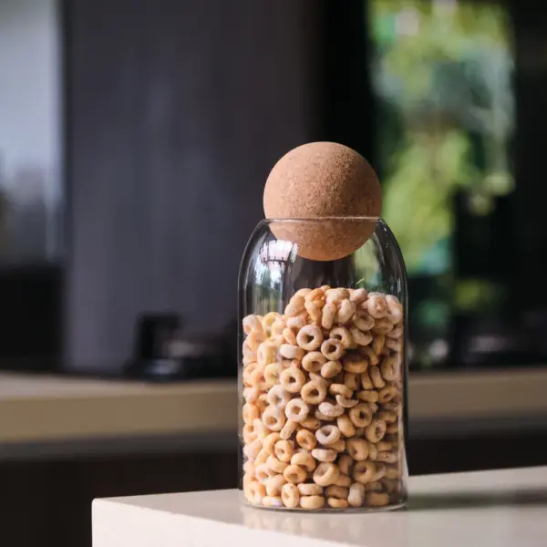 Clear Cork Glass Bottle Storage