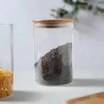 Glass Jar With Bamboo Lid Food Storage Container - Image 2
