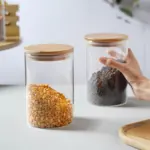 Glass Jar With Bamboo Lid Food Storage Container - Image 5