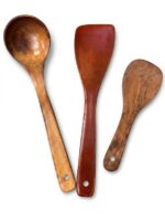 3-Piece Natural Wood Kitchen Utensil Set