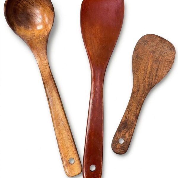 3-Piece Natural Wood Kitchen Utensil Set