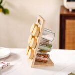 Bamboo Spice Rack with 6 Glass Jars - Image 6