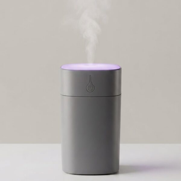Minimalist Grey&White USB Humidifier with LED