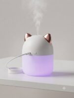 Cat Face Mist Humidifier - White & pink - Image 6