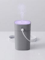 Minimalist Grey&White USB Humidifier with LED - Image 5