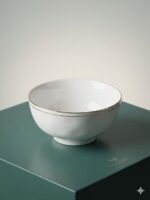 Classic White Ceramic Soup Bowl ( 5 Inch ) - Image 5