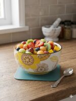 Floral Ceramic Serving Bowl - Image 5