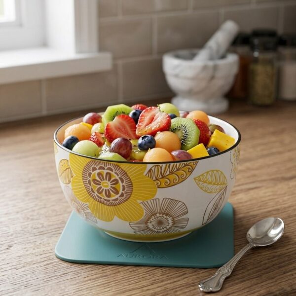 Floral Ceramic Serving Bowl