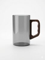 6-Piece Smoked Glass Mug Set with Deer Stand - Image 5