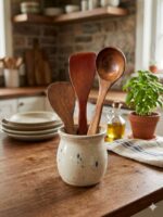 3-Piece Natural Wood Kitchen Utensil Set - Image 2