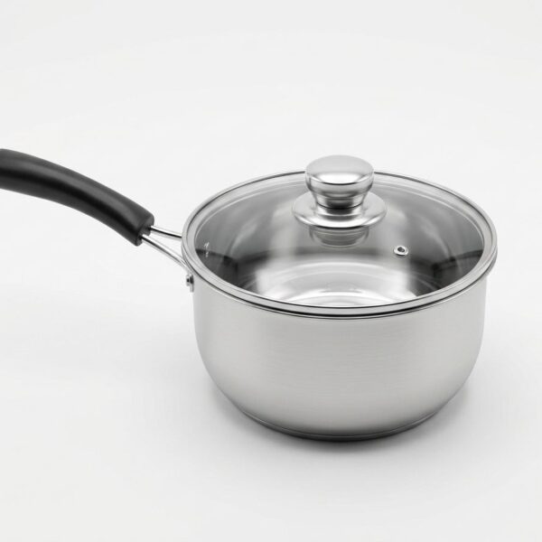 Stainless Steel Saucepan with Glass Lid