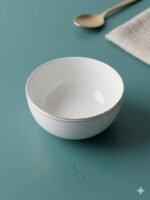 Classic White Ceramic Soup Bowl ( 5 Inch ) - Image 2