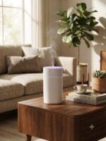 Minimalist Grey&White USB Humidifier with LED - Image 4