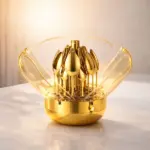 Luxury 24-Piece Gold Cutlery Set with Rotating Dustproof Storage Dome - Image 3