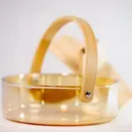 Glass Fruit Basket with Wooden Handle - Image 6