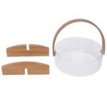 Glass Fruit Bowl, Basket with Wooden Handle and Divider - Image 9